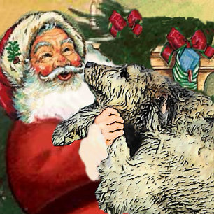 Tarjeta Festiva Regalos de Navidades de Wolfhound de Irlanda