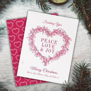 Navidades de fotos del corazón de la mistletoe roj