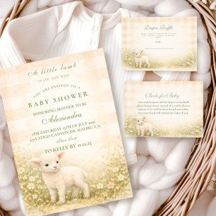 Servilleta De Papel Flores de prado vintage Little Lamb para baby show