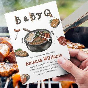 Invitación Fiesta del patio trasero de barbacoa Baby Shower B
