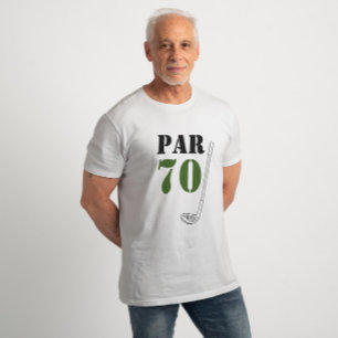 Camiseta Golf Par 70 para la subestimación del 70 cumpleaño
