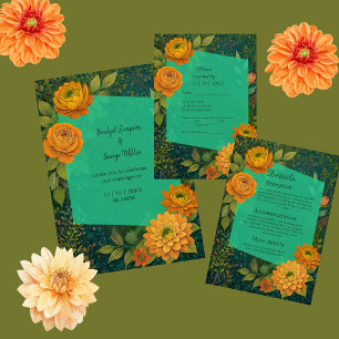 Etiqueta Para Botella De Vino boda floral romántico de otoño
