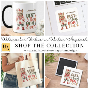 Imán Mejor Mamá Perro Yorkie Personalizado