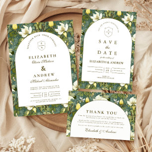 Tarjeta De Agradecimiento Boda de Jardín Botánico con Arco Elegante