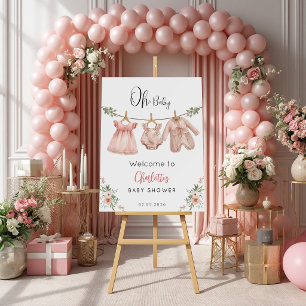 Invitación Personalizada para Fiesta de Bebé Niña