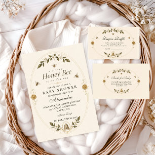 Tarjeta De Recepción Dulce Fiesta de Bienvenida de Abejas de Miel Botán