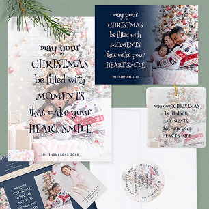 Tarjeta Festiva Navidades dicen foto superposición de texto artíst