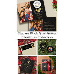 Invitación Elegante Fiesta de Navidades Wreath Purpurina de o