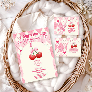 Servilleta De Papel Ella es la cereza en el Baby Shower superior