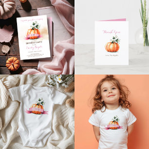 Body Para Bebé Calabaza rosa y Naranja personalizada