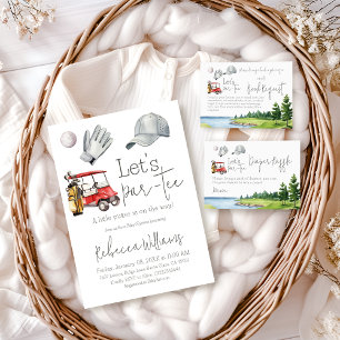 Invitación Par Tee Golf fiesta temática deportiva Baby Shower