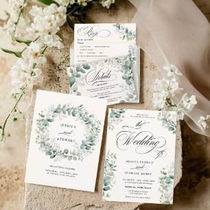 Invitación Elegante bebé Boda de la corona de aliento de coro