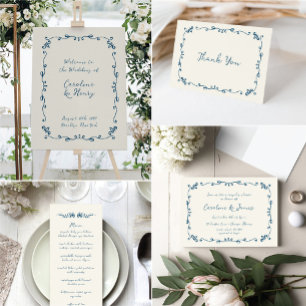 Invitación Boda ilustrado a mano dulce y sensacional