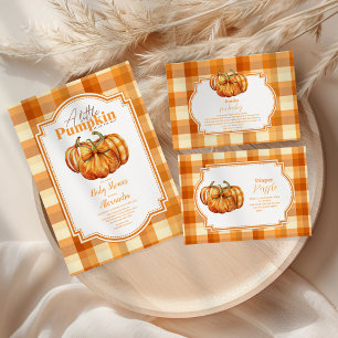 Tarjeta De Recepción Un pequeño calabaza otoño otoño otoño bebé Diaper 