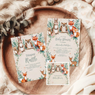 Servilleta De Papel Modernos animales de Woodland Forestal Baby Shower