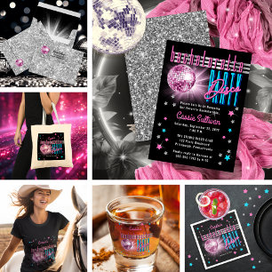 Servilleta De Papel Neon Look Disco Ball Fiesta de Bachelorette de Ret