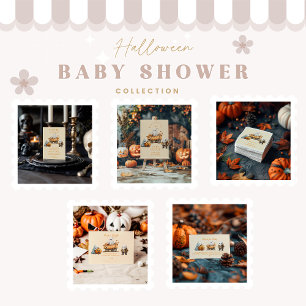 Tarjeta De Recepción Cosmo Ghost Cottage Halloween Diapper Raffle