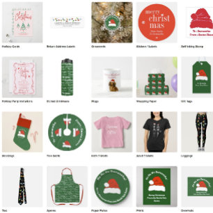 Delantal Tripulación Popular de Santa para Hornear Galletas