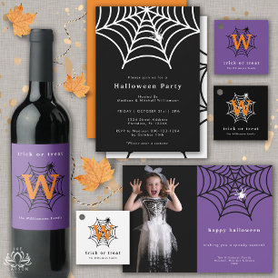 Postal Halloween Spider Web Moderno Fiesta simple foto