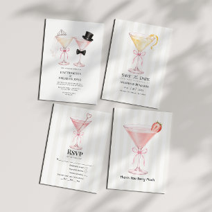 Tarjeta De Agradecimiento Muchas Gracias Pink Martini Despedida de Soltera