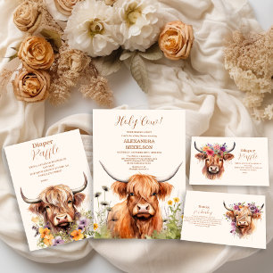 Servilleta De Papel Cute Highland Cow Baby Shower