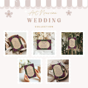 Tarjeta De Agradecimiento Art Nouveau Thistle Boda