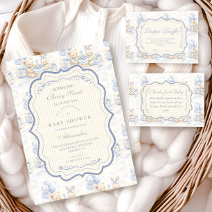 Servilleta De Papel Osito de peluche de arándano Baby Shower