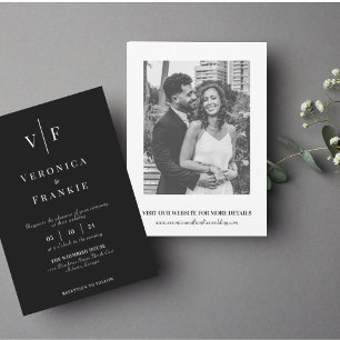 Invitación a la boda minimalista   Foto simple
