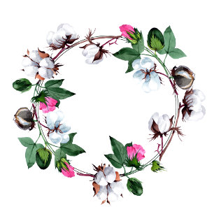 Invitación Flor de algodón blanco. Boda Kraft clásico y elega