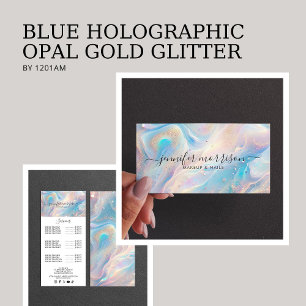 Pegatina Redonda Azul Holográfico Opal Gold Purpurina Maquillaje, B
