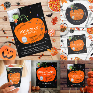 Invitación Agradable acuarela Halloween Fiesta de disfraces p