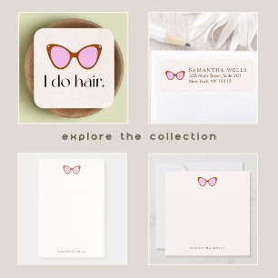 Tarjeta De Agradecimiento Gafas de sol Retro Rosa Personalizadas Gracias