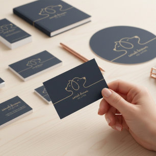 Camiseta Mascota Business Service Cat Dog logotipo lineal a