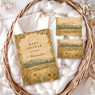 Tarjeta De Recepción Sorteo de pañales Golden Meadow Heirloom