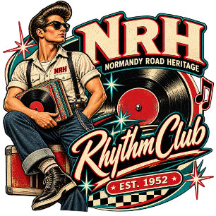 Camiseta femenina de rockabilly vintage NRH Rhythm