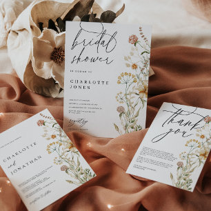 Etiqueta Dirección de devolución mínima de Boho Wildflowers