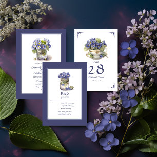 Invitación Futuro Dusk Frecuente Noche Primrose Floral Boda
