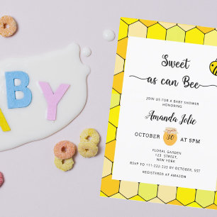Dulce como puede ser la invitación a la ducha de b