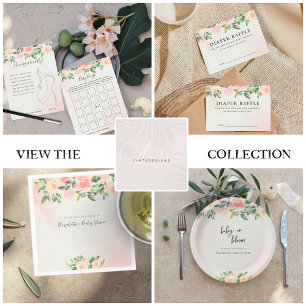 Servilleta De Papel Bebé en flor   Baby Shower floral rosa y rosa