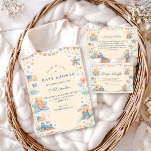 Invitación Bienvenida al pequeño patriota Baby Shower