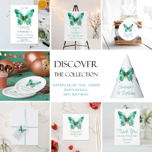 Invitación Chicas Cute Butterfly primer Fiesta de cumpleaños