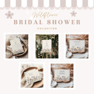 Invitación Con Relieve Metalizado Cornflower Meadow Shower