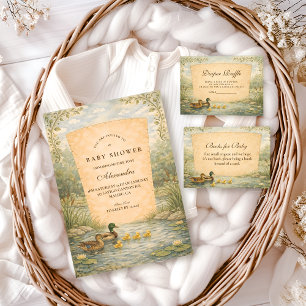 Invitación Fiesta de Bebé Pato de Estanque