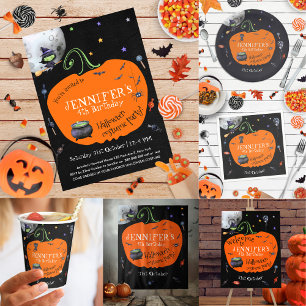 Invitación Agradable acuarela Halloween Fiesta de disfraces p