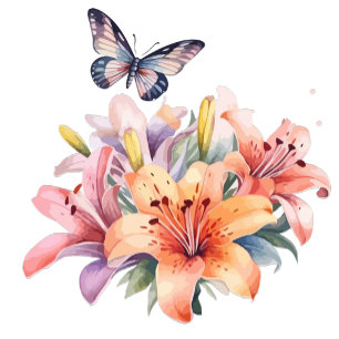Invitaciones Acrílicas Diseño Floral y de Mariposa Elegante y Lindo