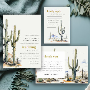 Invitación Boda de paisajes del desierto del Oeste de Boho Ca