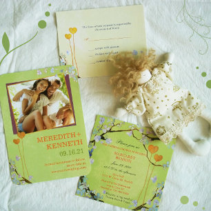 Invitación Boda Romántico Lime Green