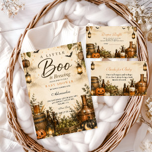 Invitación Elegante Little Boo Is Brewing Cervecería Baby Sho