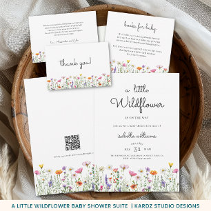 Pequeña Tarjeta de agradecimiento a la ducha de flores sil