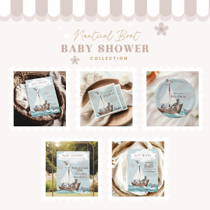 Servilleta De Papel Baby Shower Nautical Boat